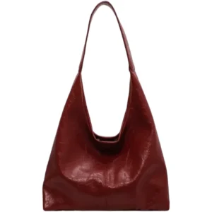 Grand sac à main vintage de mode casual, couleur marron avec des poignées amples