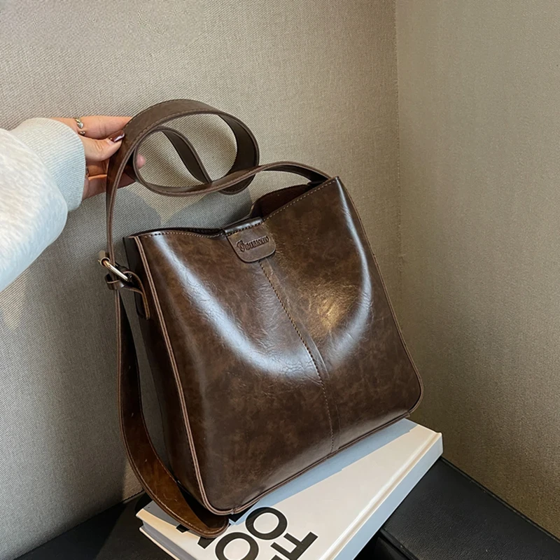 Sac à main badoulière rétro grande capacité vue de face