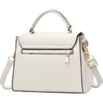 Sac à main blanc de qualité pour voyage et quotidien vue de dos