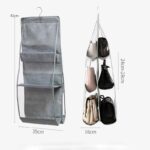 Détails et dimensions de rangement sac à main gris