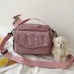Sac à main ado rose avec ourson brodé avec un nouours à coté