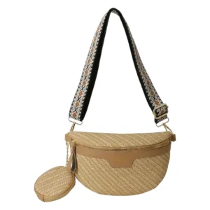 Sac à main banane avec bandoulière décorative