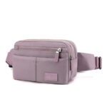Sac à main banane élégant en nylon violet
