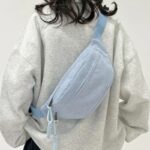 Sac à main banane tendance en velours
