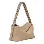 Sac à main beige élégant et design en cuir.