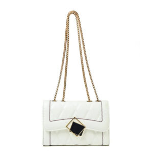 Sac à main blanc chic et élégant sur fond blanc