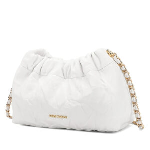 Sac à main blanc souple et chic sur fond blanc