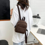 Sac à main à dos classe en velours côtelé