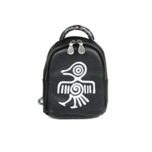 Sac à main à dos urbain avec motif sur fond blanc
