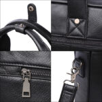 Sac à main homme cuir noir pratique et élégant vue de détails