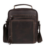 Sac à main homme cuir vintage et décontracté vue de face