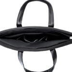 Sac à main lycée noir chic et élégant ouvert vue de haut