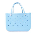 Sac à main original étanche et résistant bleu sur fond blanc