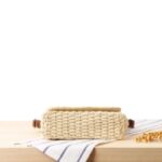Sac à main paille élégant et versatile vue du fond