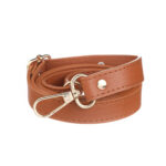 sangle de sac à main élégante marron avec mousqueton