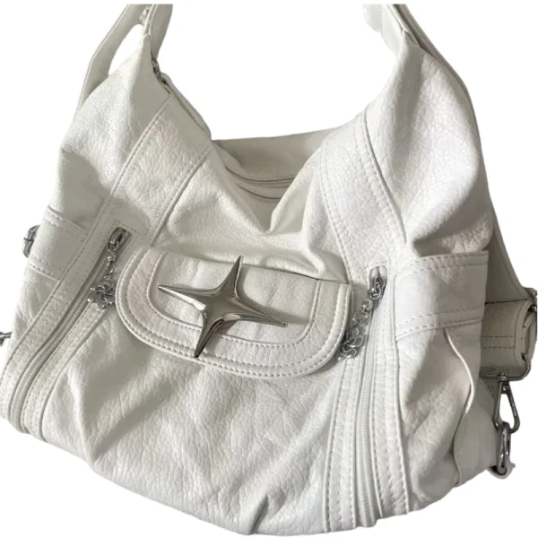 Sac-main-blanc-grande-capacité-style-punk-gothique-02 Ssac à main blanc rande capacité style puk gothique vue de face