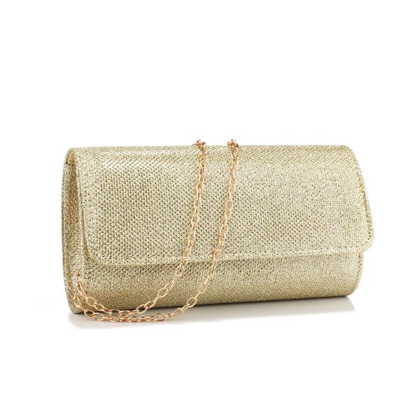 sac-main-dore-tendance-durable-01 Sac à main doré tendance et durable sur fond blanc avec sa chaine dorée