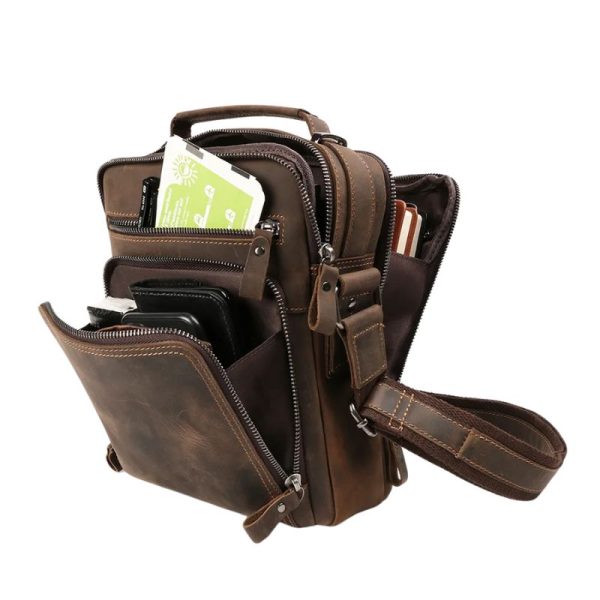 Sac à main homme cuir vintage et décontracté